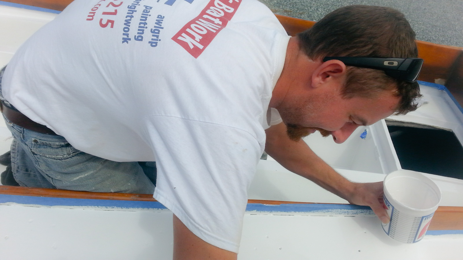 Boat Painter Painting Sailboat